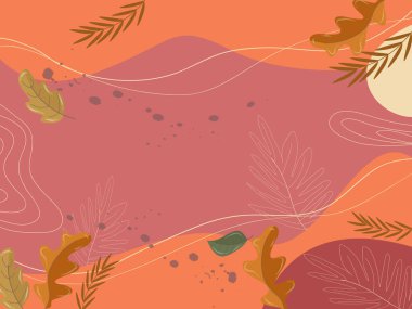 El çizimi suluboya renkli çiçek ve yaprak arkaplan