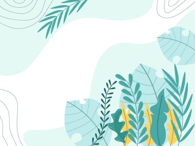 Soyut El Resimli suluboya renkli çiçek arkaplanı