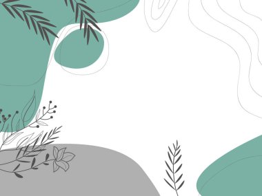 Soyut El Resimli suluboya renkli çiçek arkaplanı