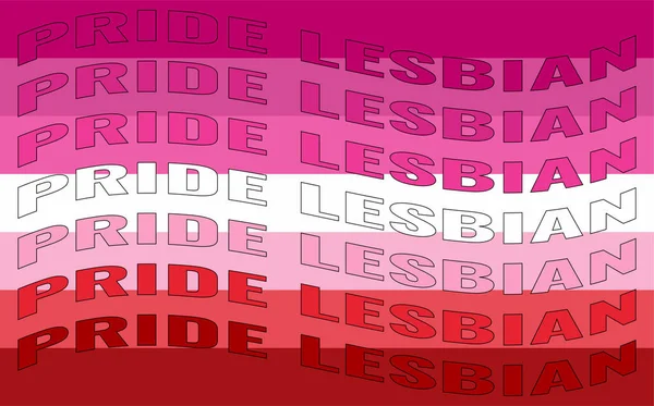 Lesbian Pride Flag Symbol Lgbt Community Pride Flag Poster Icon — Stock Photo, Image