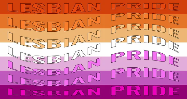 Lesbian Pride Flag Symbol Lgbt Community Pride Flag Poster Icon — Stock Photo, Image