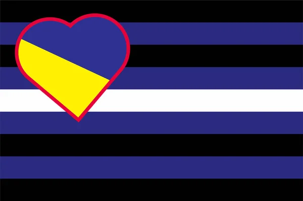 乳胶和Bdsm骄傲旗 用乌克兰国旗的颜色来表达对社会旗帜的热爱 说明1 — 图库照片