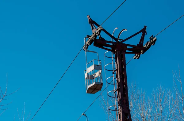 Alte Seilbahn Dnepropetrowsk Ausrüstung Und Mechanismen Der Seilbahn — Stockfoto