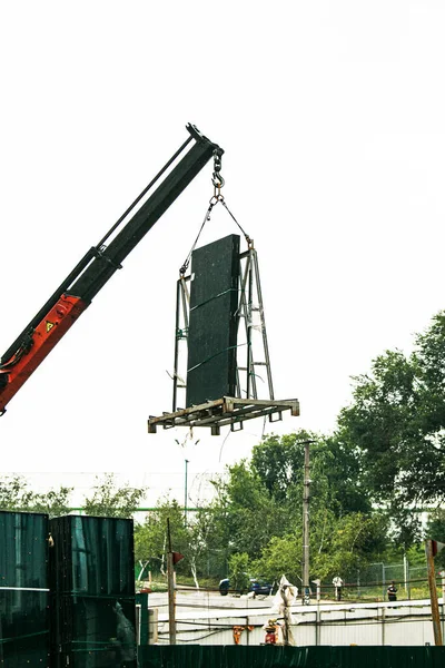 Loading Glass Blocks Special Machine — Stock Photo, Image