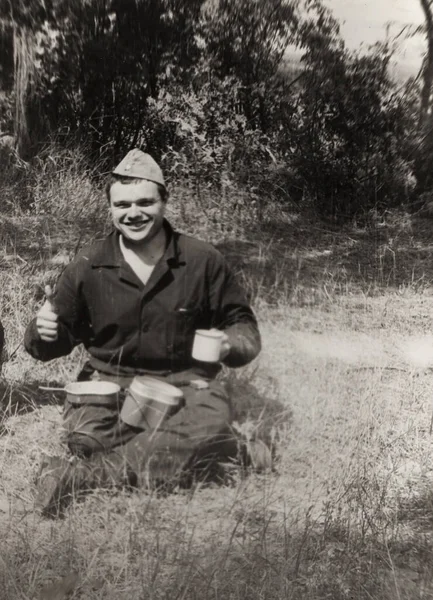 Trekhizbenka Dorf Gebiet Luhansk Udssr 1982 Foto Einer Jungen Kadettin — Stockfoto