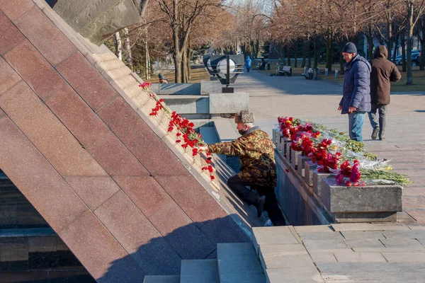 Dnipro Ukraine 2022 Denkmal Für Veteranen Des Afghanistankrieges 1979 1989 — Stockfoto