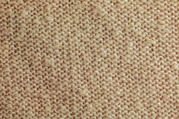 Beige Knitted Carpet Close Textile Texture Beige Background Detailed Background — ストック写真