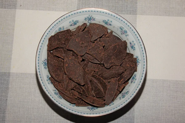 Izgara Kakao Arkaplan Üst Görünüm Doku Evde Çikolata Yapmanın Bileşenlerinden — Stok fotoğraf