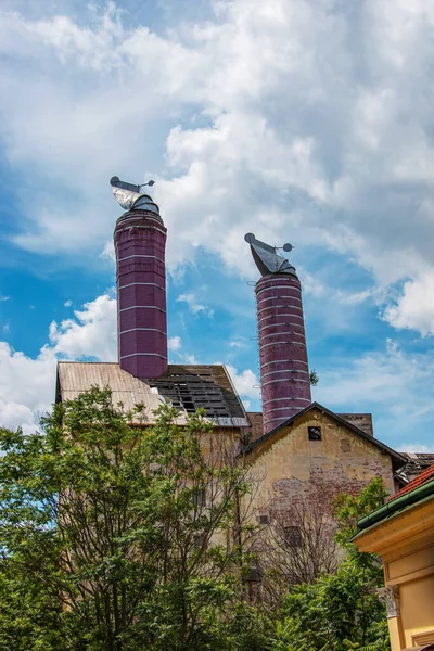 Original Old Historical Building Gurbanov Brewery Which Produces Famous Slovak — Stock fotografie