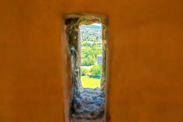 Вигляд Міста Лазівки Оглядової Вежі Верхній Стіні Замку Нітроград Нітрі — стокове фото