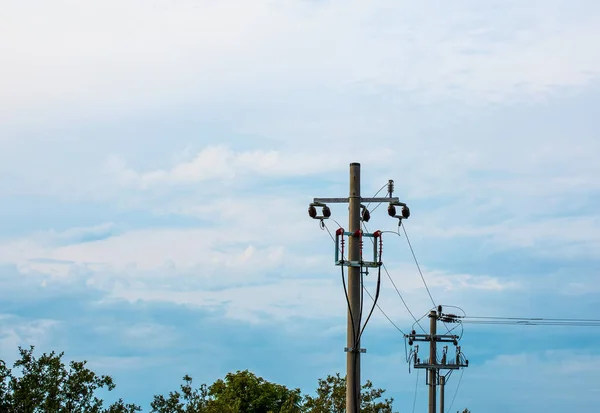 Medium Voltage Power Tower Used Small Consumers Small Industry — Stock Photo, Image
