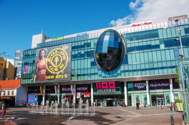 Vienna, Austria- 06.13.2022: Facade of a supermarket in the city of Vienna.