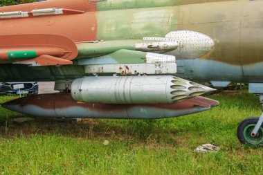 Aeroclub, Nitra, Slovakia - 06.16.2022: Sukoj Su-22 M4 on the territory of the Aeroclub in Nitra.