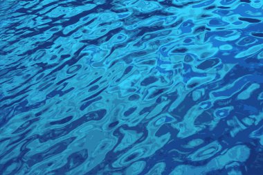 Iillustration of water ripple texture background. Wavy water surface during sunset, golden light reflecting in the water.