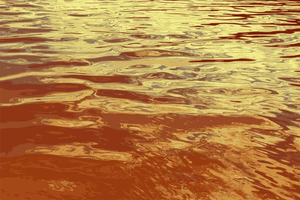 Illustration Water Ripple Texture Background Wavy Water Surface Sunset Golden — Zdjęcie stockowe
