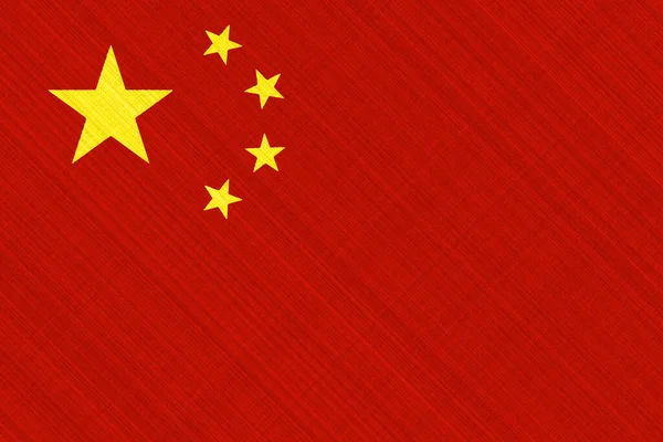 Flagge Der Volksrepublik China Auf Einer Stoffstruktur — Stockfoto