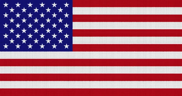 Vlag Van Verenigde Staten Van Amerika Een Weefseltextuur — Stockfoto