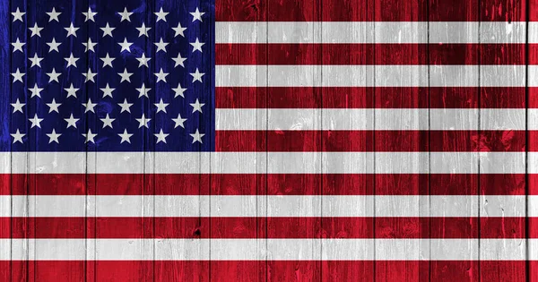 Vlag Van Verenigde Staten Van Amerika Structuur Van Houten Planken — Stockfoto