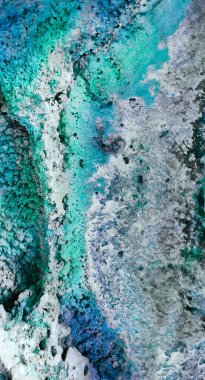 Soyut Doğal Mineral Taşı Hatırlama Mavi Su Sanatı Arkaplanı