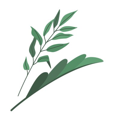 Modern basit şekilde beyaz arkaplanda soyut vektör illüstrasyonunu izole eder