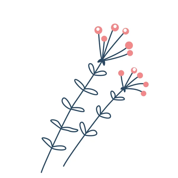 Abstraktní květinový vektor ilustrace izolované na bílém pozadí v moderním jednoduchém stylu — Stockový vektor