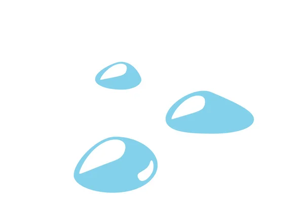 Gotas de agua de fondo vectorial en estilo plano simple aislado sobre fondo blanco. Icono de Aqua diseño gráfico — Vector de stock