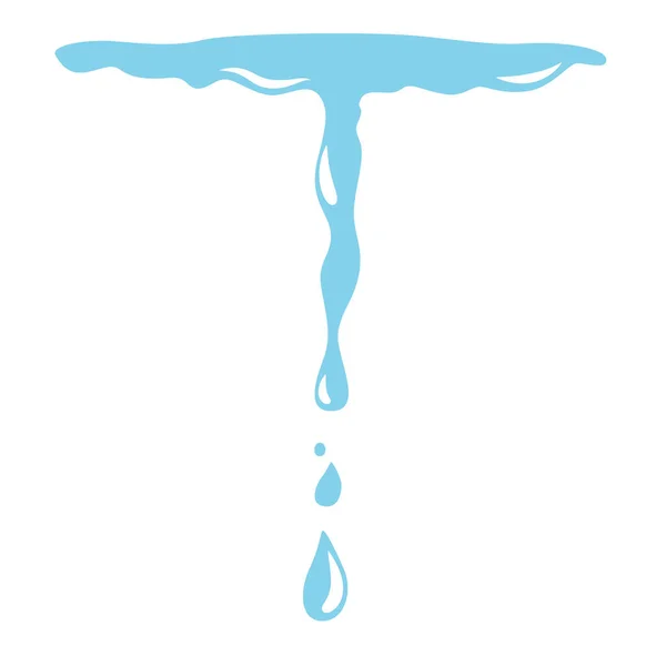 Fondo vectorial de caída de agua en estilo plano simple aislado sobre fondo blanco. Icono de Aqua diseño gráfico — Vector de stock
