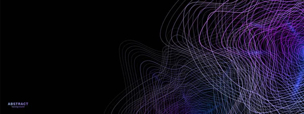 Tecnología abstracta formas futuras digitales vector de fondo. Ilustración de banner de tecnología 3d con líneas onduladas de energía, superficies. Concepto futurista dinámico de música sonora — Archivo Imágenes Vectoriales