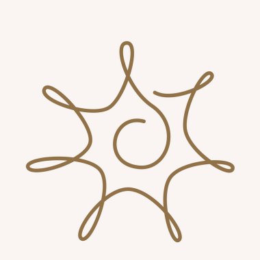 Sun continuous line art. One line sketch sunny summer outline vector background. Sunshine graphic illustration in simple minimal style.