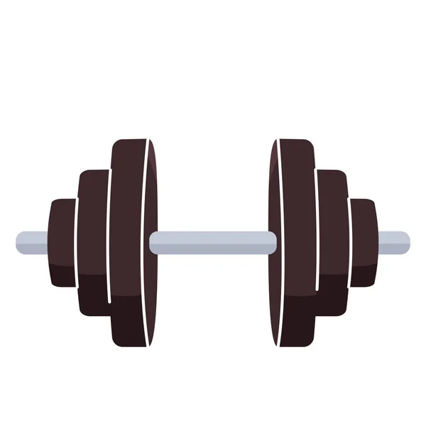 Dumbbell Vector Illustratie Geïsoleerd Witte Achtergrond Fitnesstoestellen Voor Gewichtsverlies Spiergroei — Stockvector