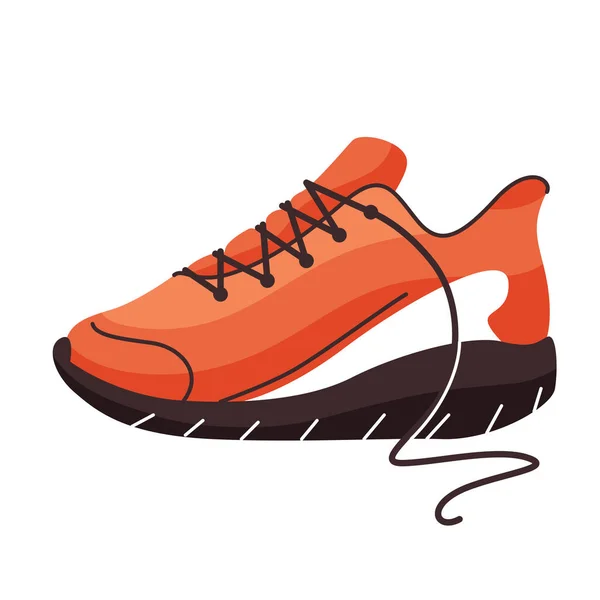 Zapatilla Deportiva Deportiva Para Entrenamiento Ilustración Vectores Carrera Calzado Deportivo — Vector de stock