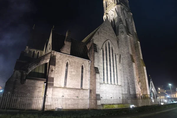 John Catholic Cathedral Limerick Írország Éjszaka — Stock Fotó