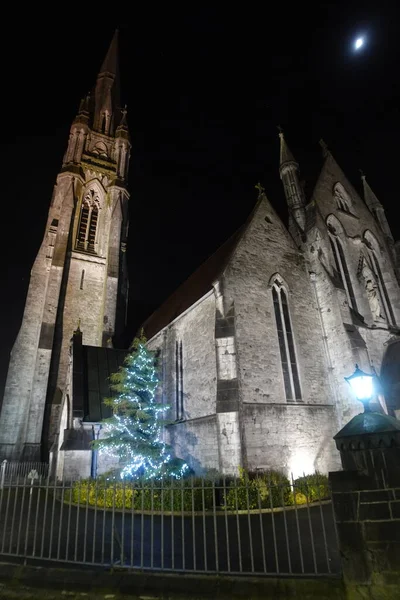 Sankt Johannes Katolska Katedral Limerick Irland Julafton — Stockfoto