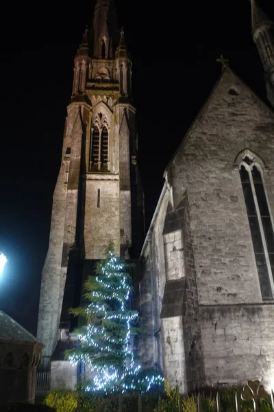 Sankt Johannes Katolska Katedral Limerick Irland Julafton — Stockfoto