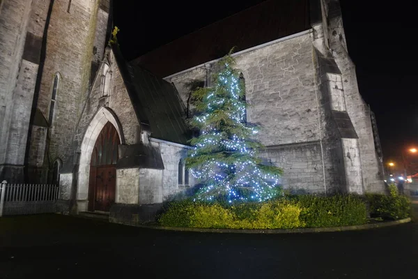 Sankt Johannes Katolska Katedral Limerick Irland Julafton — Stockfoto