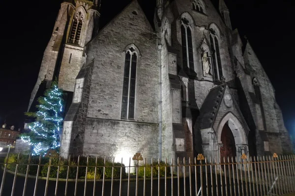圣约翰天主教大教堂 爱尔兰利默里克 平安夜 — 图库照片