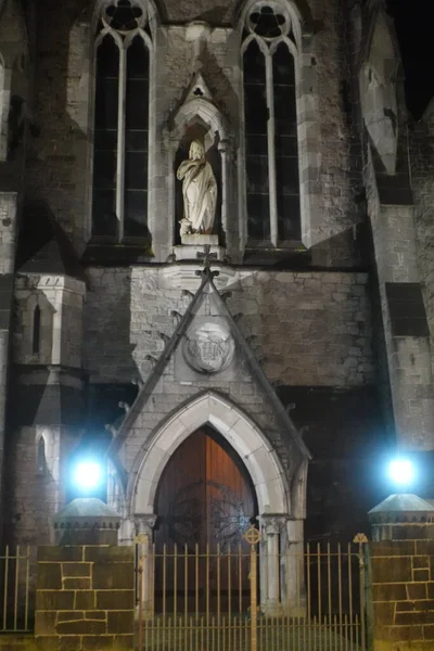 John Catholic Cathedral Limerick Írország Éjszaka — Stock Fotó