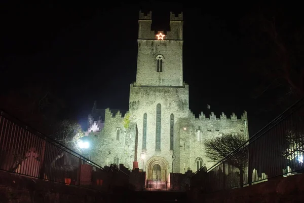 聖マリー大聖堂リメリック島の夜 — ストック写真