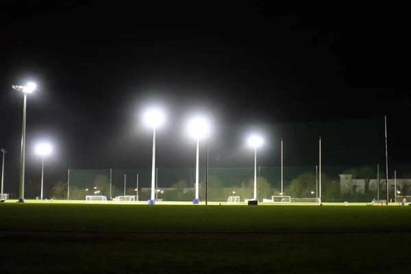 Rugby Tonhöjd Natten — Stockfoto