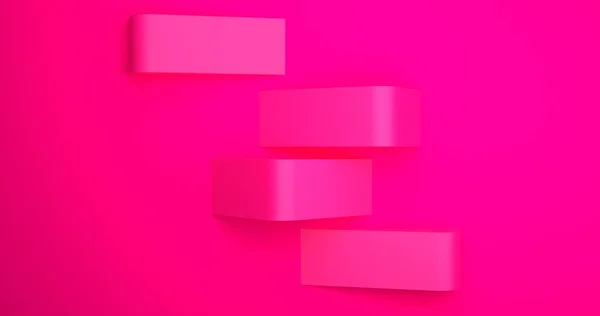 Pink Abstract Background Corner Cube Shape Matte Color High Resolution — Fotografia de Stock