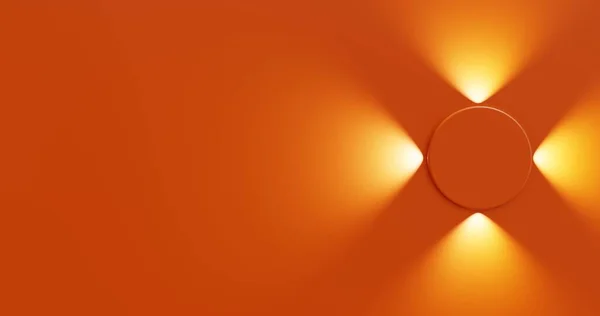 Empty Orange Corner Light Abstract Studio Background Product Presentation Illustration — Stock fotografie