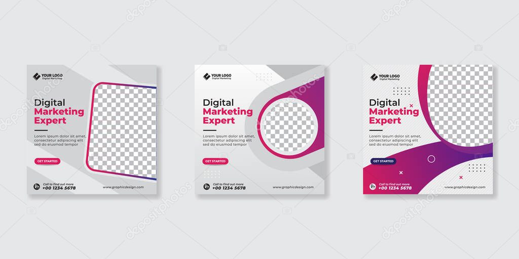 Business promotion and corporate social media banner template