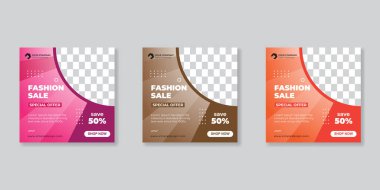 Sosyal medya tanıtım markası şablonu