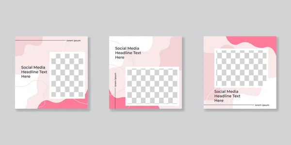 Minimalistisches Design Der Social Media Banner — Stockvektor