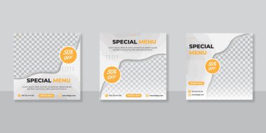 Gıda sosyal medya tanıtım afişi post tasarımı