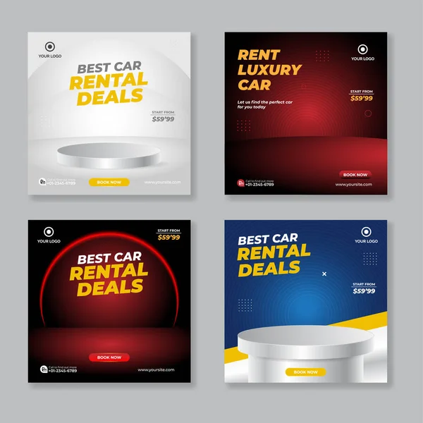Sosyal medya şablon tasarımı için bir araba afişi kirala