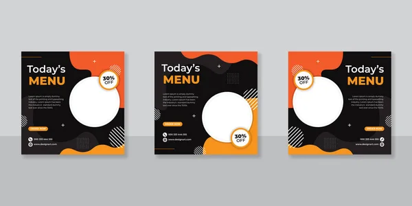 Voeding Social Media Promotie Banner Post Design — Stockvector