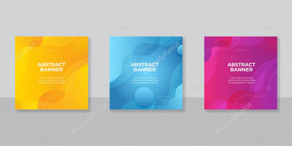 Abstract gradient shapes background
