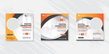 Dijital iş pazarlama sosyal medya gönderme şablonu.