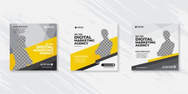 Dijital pazarlama kurumsal sosyal paylaşım şablonu